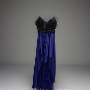 hailey logan by adrianna papell dress Black And Blue Prom Evening Gown Size 7/8‎